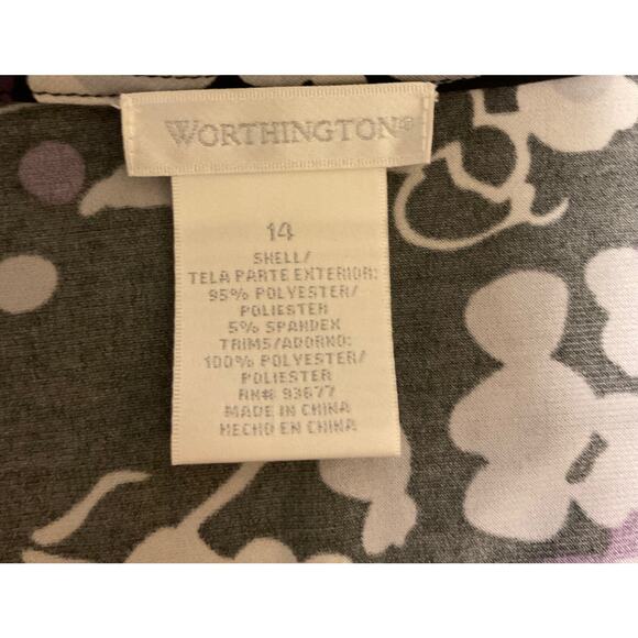 Worthington Black & Plum Fit and Flare size 14 Dress - Picture 3 of 3